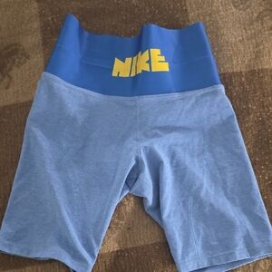 Rare Nike Circa Blue and Yellow Compression Shorts
